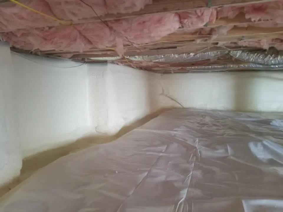 Crawl space encapsulation with closed-cell spray foam for Spray Foam Roofing Repair in Rocky River